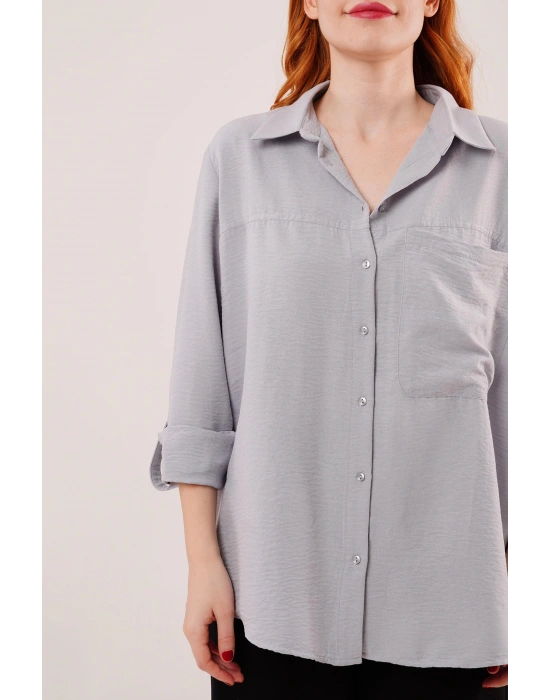 alaş Kesim Cepli Grimelanj Gömlek