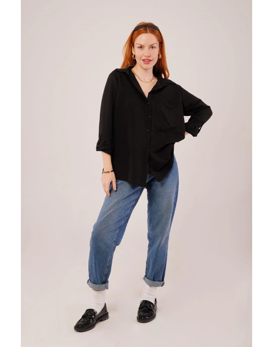 alaş Kesim Cepli iyah Gömlek