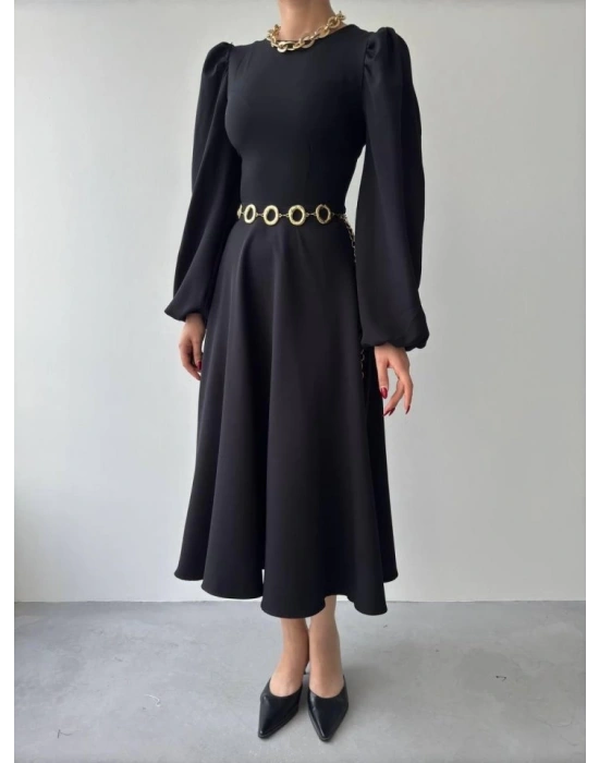 Sali Balon Kol Elbise