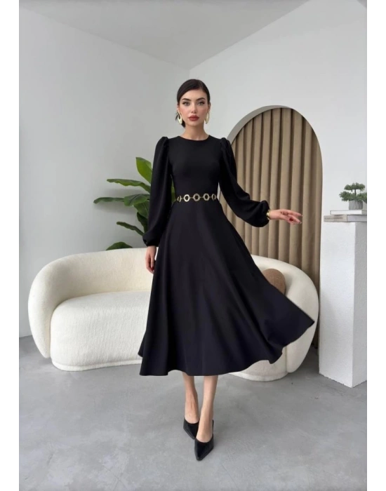 Sali Balon Kol Elbise