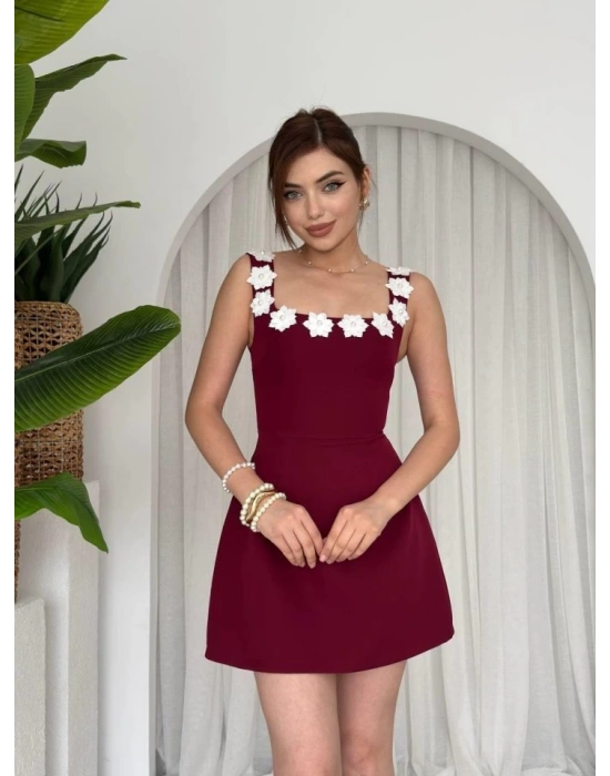 Alyosa Çiçek Detaylı Elbise