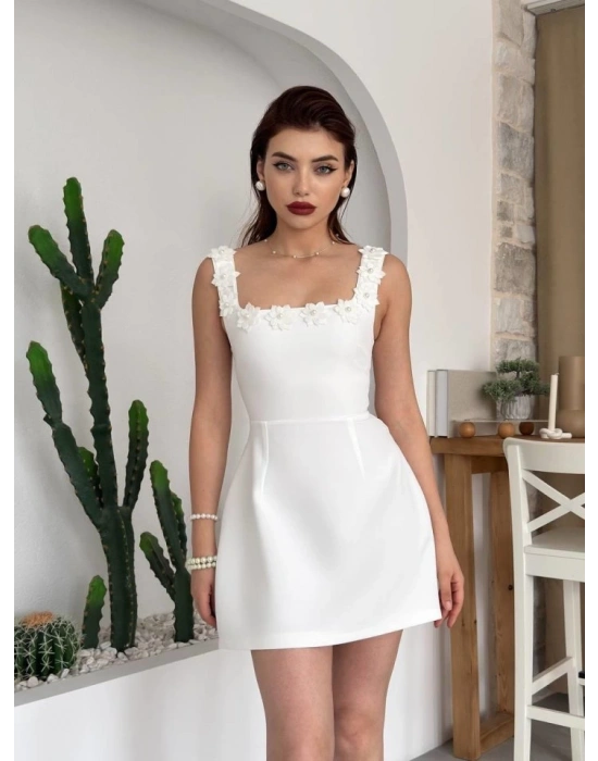 Alyosa Çiçek Detaylı Elbise