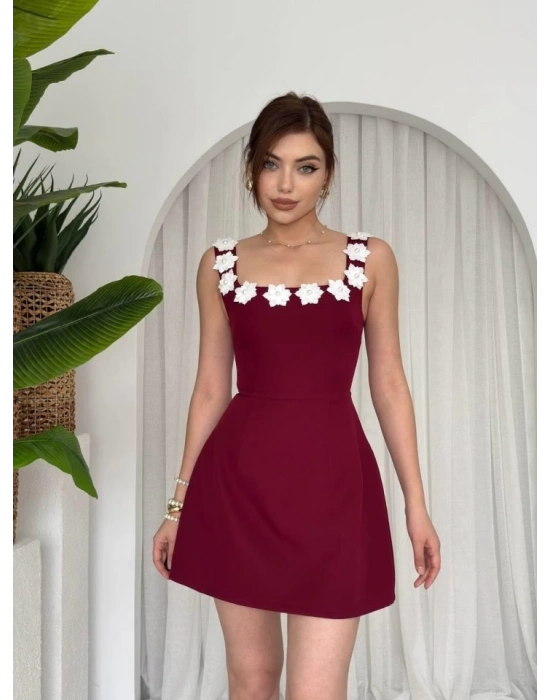 Alyosa Çiçek Detaylı Elbise