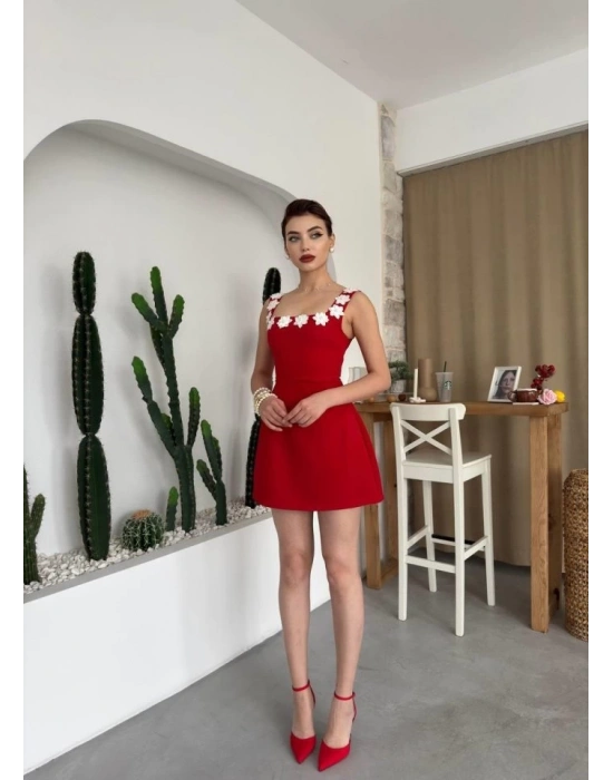 Alyosa Çiçek Detaylı Elbise