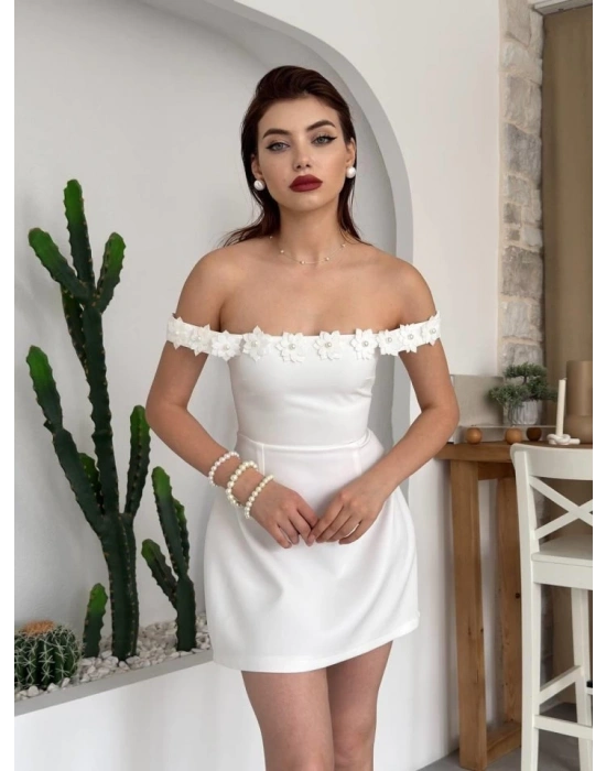 Alyosa Çiçek Detaylı Elbise