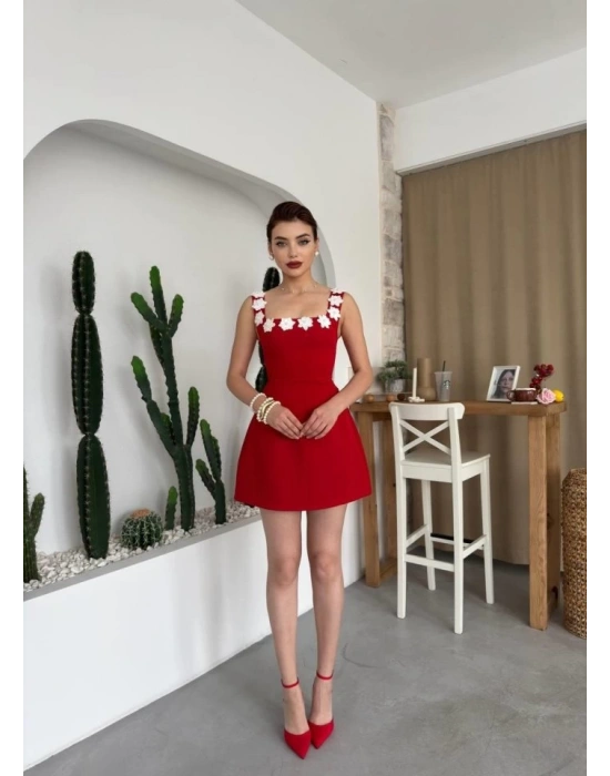 Alyosa Çiçek Detaylı Elbise