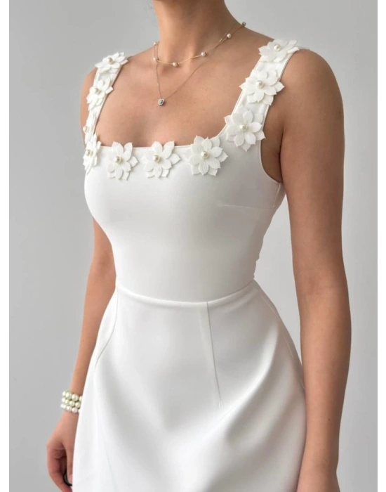 Alyosa Çiçek Detaylı Elbise