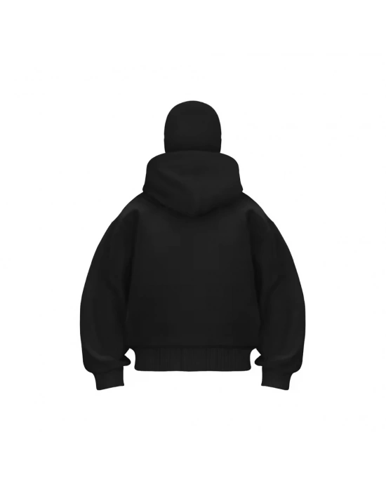 amuray ZIP Fermuarlı Kapüşonlu weathirt iyah