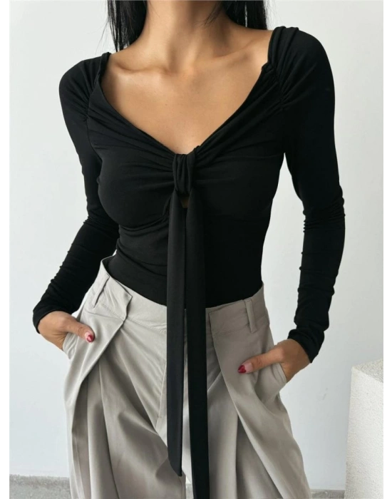 ANDY BODYUİT ÖNDEN BAĞLAMA DETAYLI  iyah