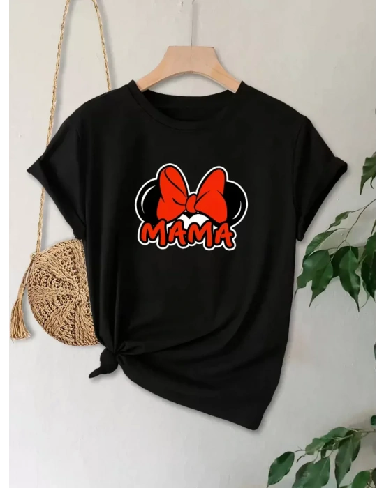 Anneler Günü Baskılı Tshirt  iyah