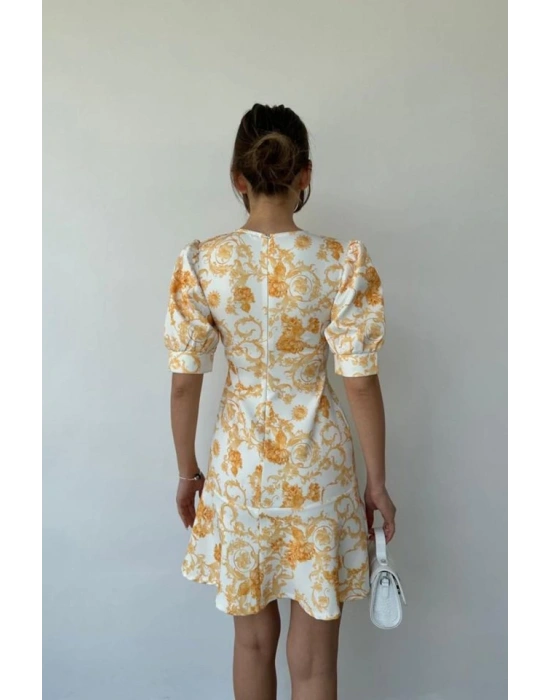 arı Çiçekli Elbise