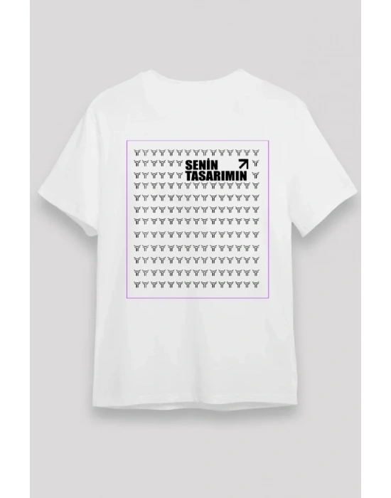 Arka 24/1 Düz Oversize Tshirt  Beyaz