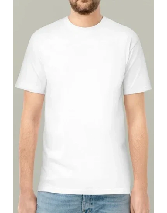 Arka 24/1 Düz Oversize Tshirt  Beyaz