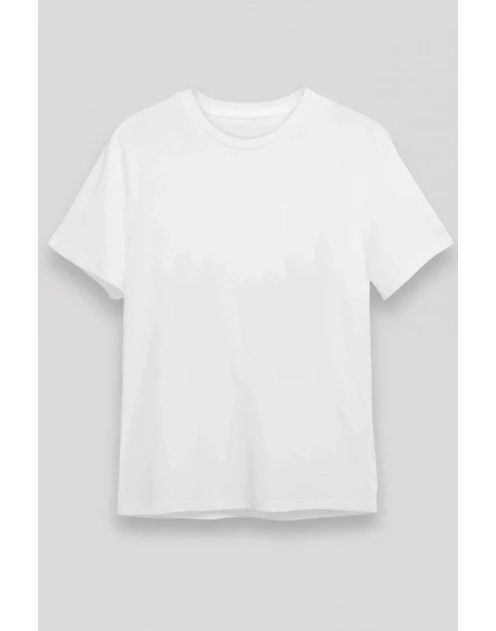 Arka 24/1 Düz Oversize Tshirt  Beyaz