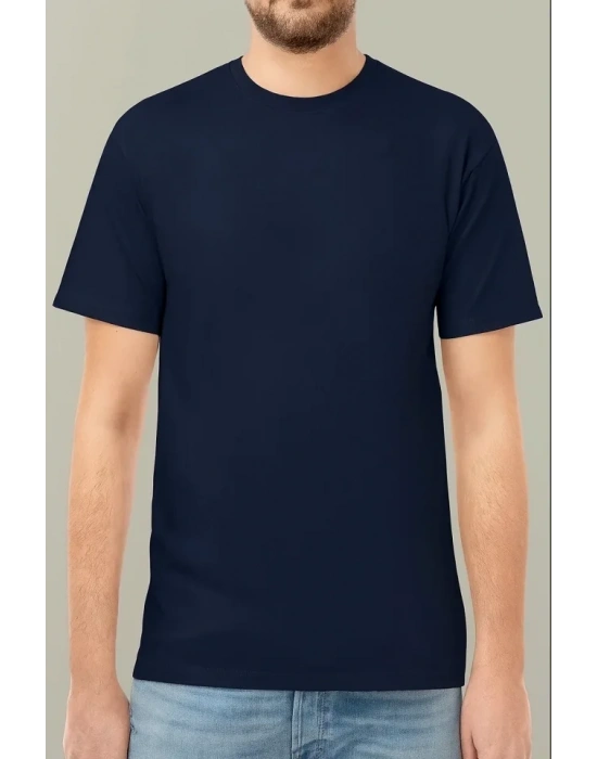 Arka Oversize Tshirt 24/1 Düz  acivert