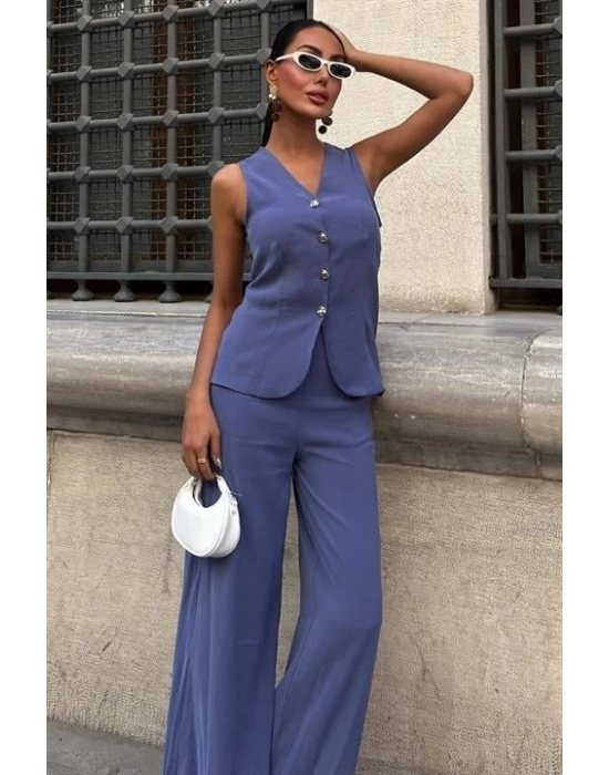 Arkası Bağcıklı Yelek Plazza Pantolon odal Takım 1020208