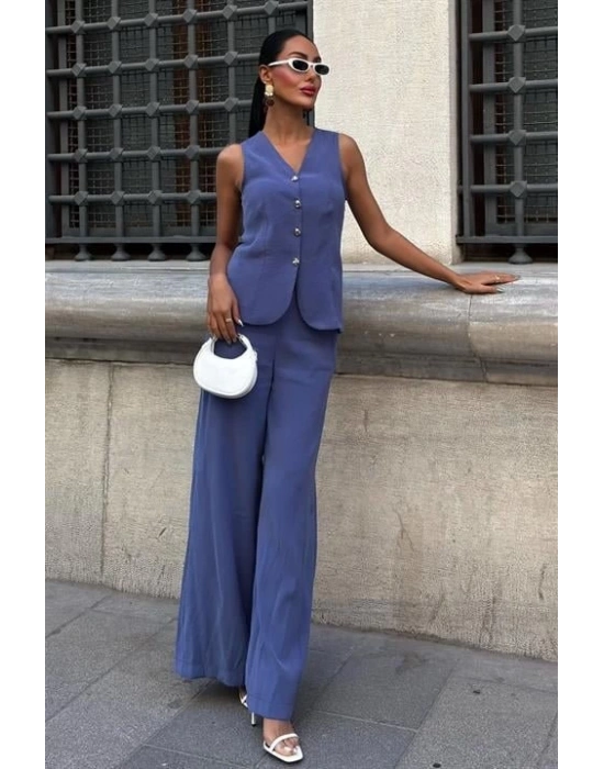 Arkası Bağcıklı Yelek Plazza Pantolon odal Takım 1020208