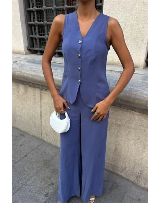 Arkası Bağcıklı Yelek Plazza Pantolon odal Takım 1020208