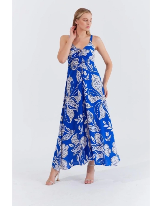 Askılı Viscon Elbise  aks