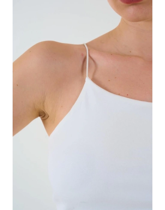 Askısı Lastikli Atlet  Ekru