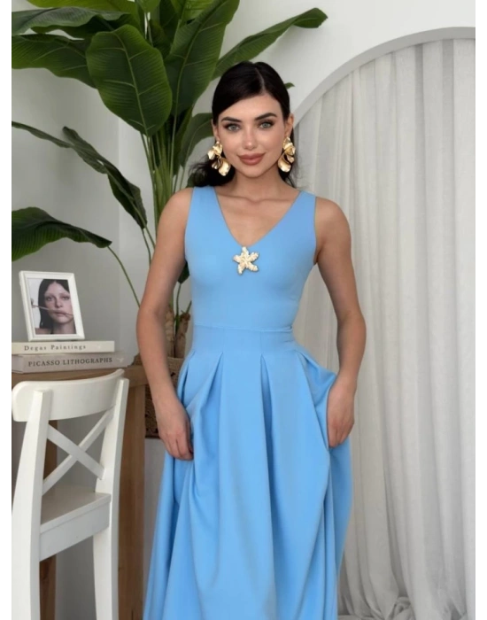 ate Yıldız Detaylı Elbise