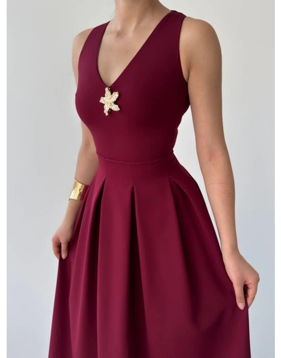 ate Yıldız Detaylı Elbise