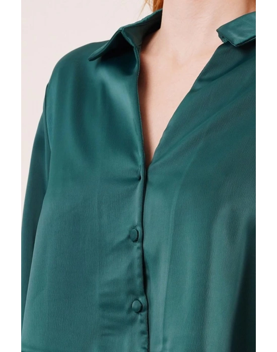 aten Crop odel Yeşil Gömlek