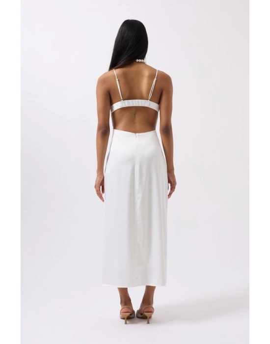 Saten İnce Asklı Elbise