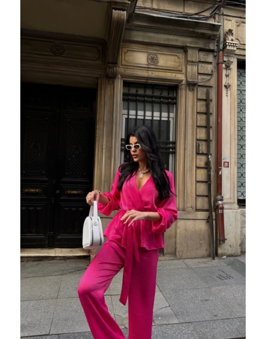 ATEN KRUVAZE BAĞAAI BUZ PANTOON TAKI  Fuşya