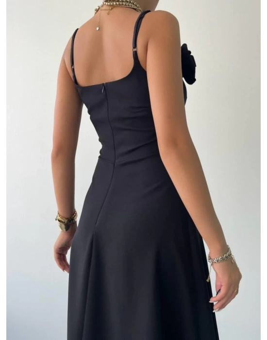 Matilda Gül İp Askılı Elbise