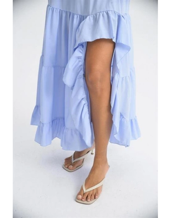 Audrey Fıfrlı Yırtmaç Detay Etek 4037