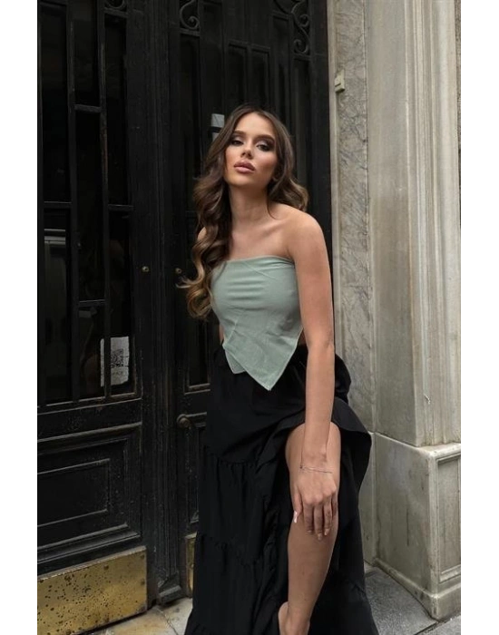 Audrey Fıfrlı Yırtmaç Detay Etek 4037