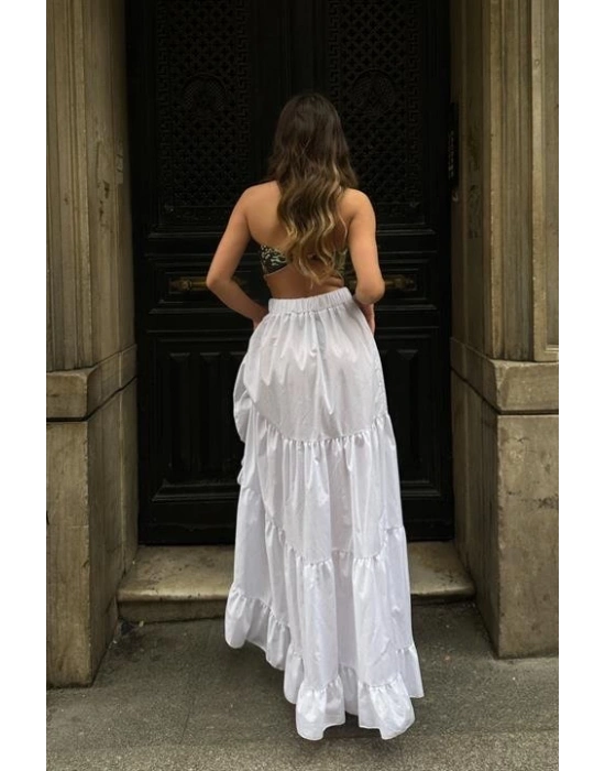 Audrey Fıfrlı Yırtmaç Detay Etek 4037