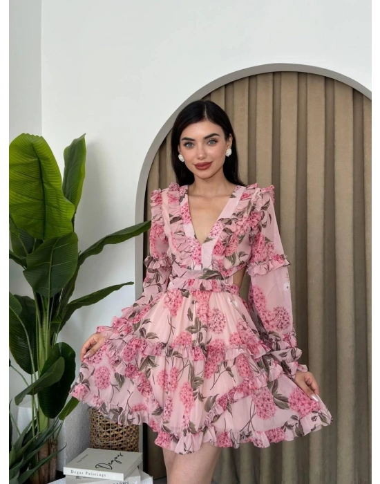 Avellino Sırt Dekolteli Elbise