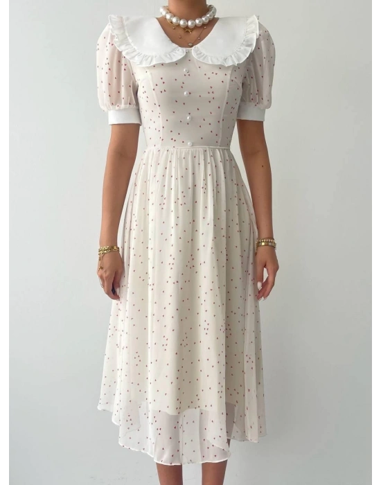 Aversa İnci Detay Şifon Elbise