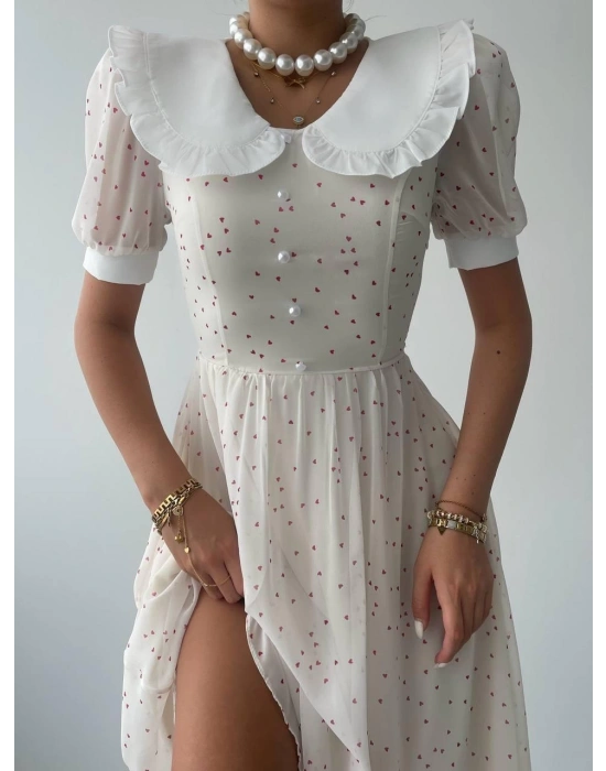 Aversa İnci Detay Şifon Elbise