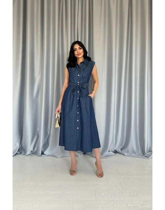 avi Tencel Çıtçıtlı Elbise