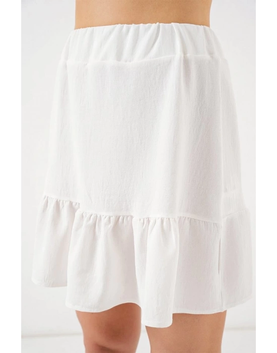 Ayrobin Mini Etek 8054  Beyaz