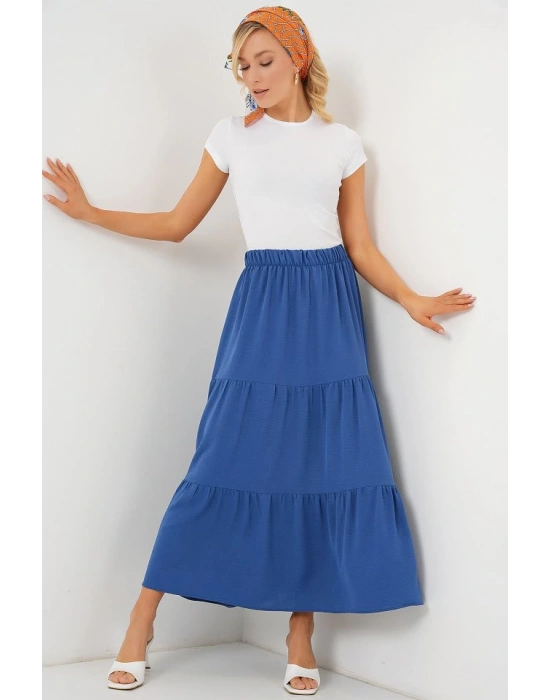 Ayrobin Uzun Etek 8048  İndigo
