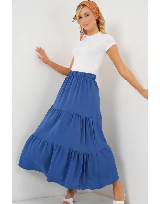 Ayrobin Uzun Etek 8048  İndigo