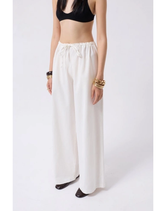 Bağcık Detay Pamuklu Pantolon