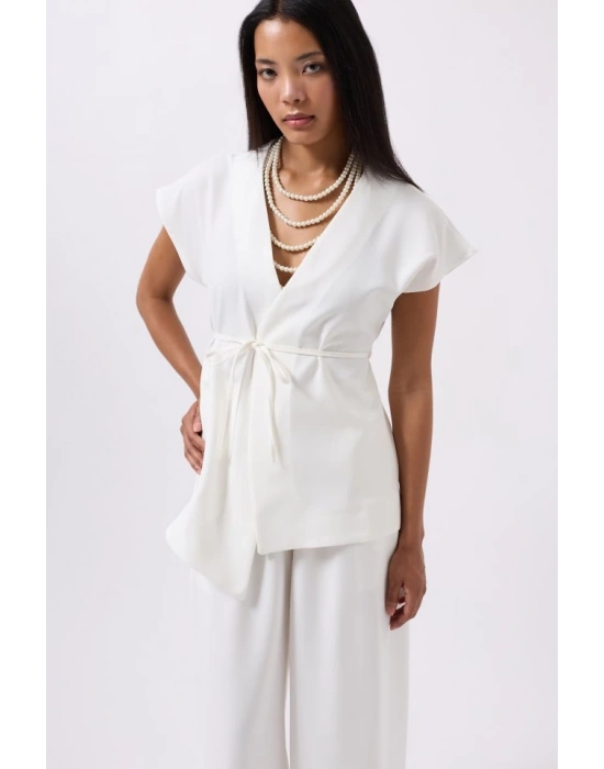 Bağcık Detay Yelek