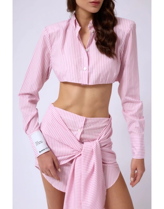 Bağlamalı Çizgili Etek