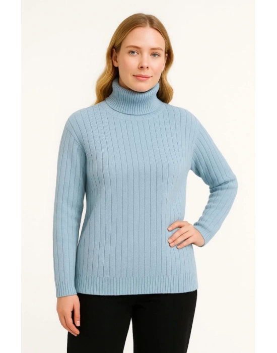 Balıkcı Yaka Bağazlı Triko Kazak Pamuklu Kalın Fitilli Dokuma  Bebek avisi