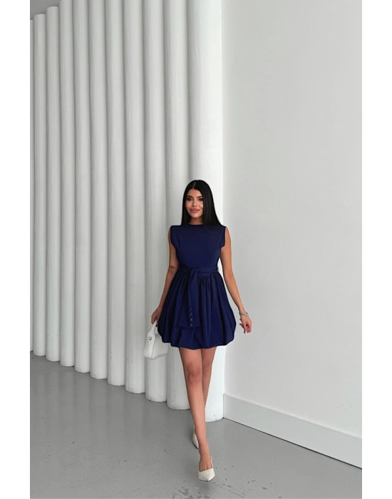 BAON ETEKİ TASARIM KISA EBİSE  acivert