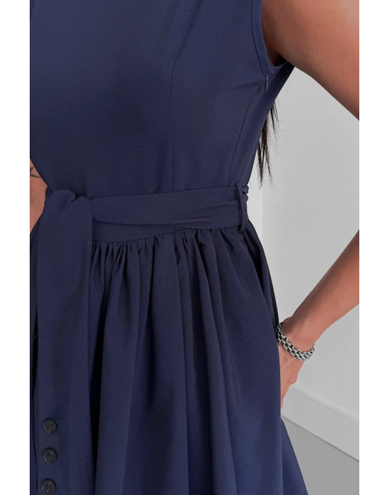 BAON ETEKİ TASARIM KISA EBİSE  acivert