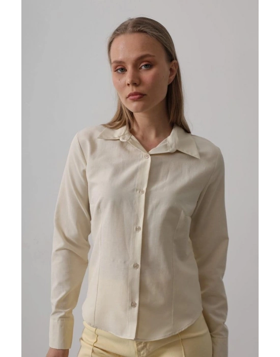 Basic Gömlek  Ekru