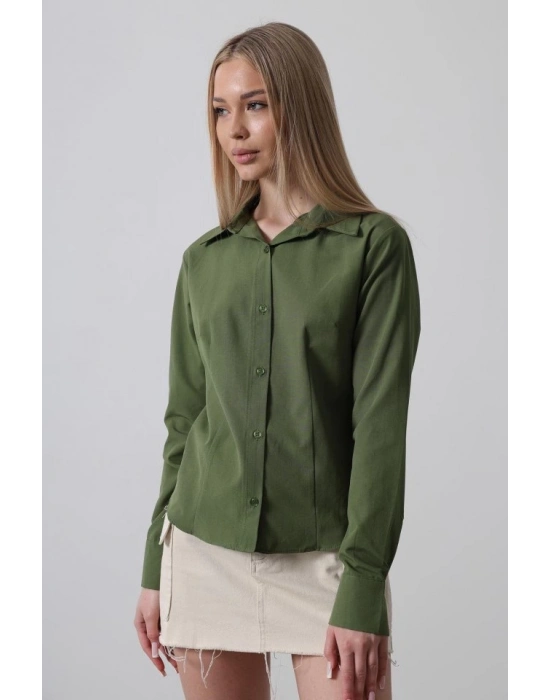 Basic Gömlek  Koyu Haki