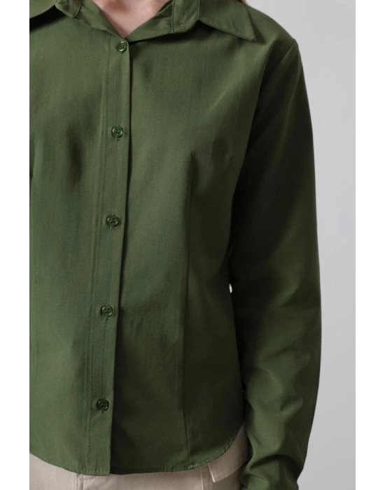 Basic Gömlek  Koyu Haki