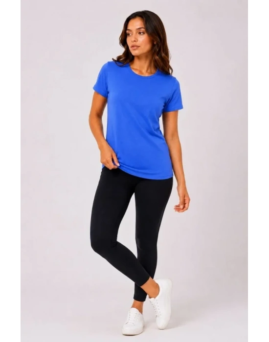 Basic Tişört Bisiklet Yaka Kısa Kol Günlük Yazlık lim Fit Thirt  avi